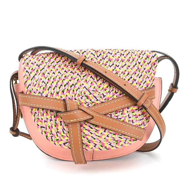 LOEWE Shoulder Bag Gate Small Leather Pink Multicolor Women's 99914g