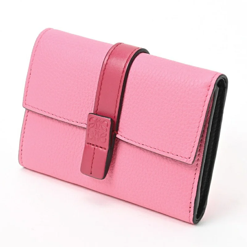 LOEWE Vertical Wallet Small C660S86X01 Soft Grain Calf Pink S-155787