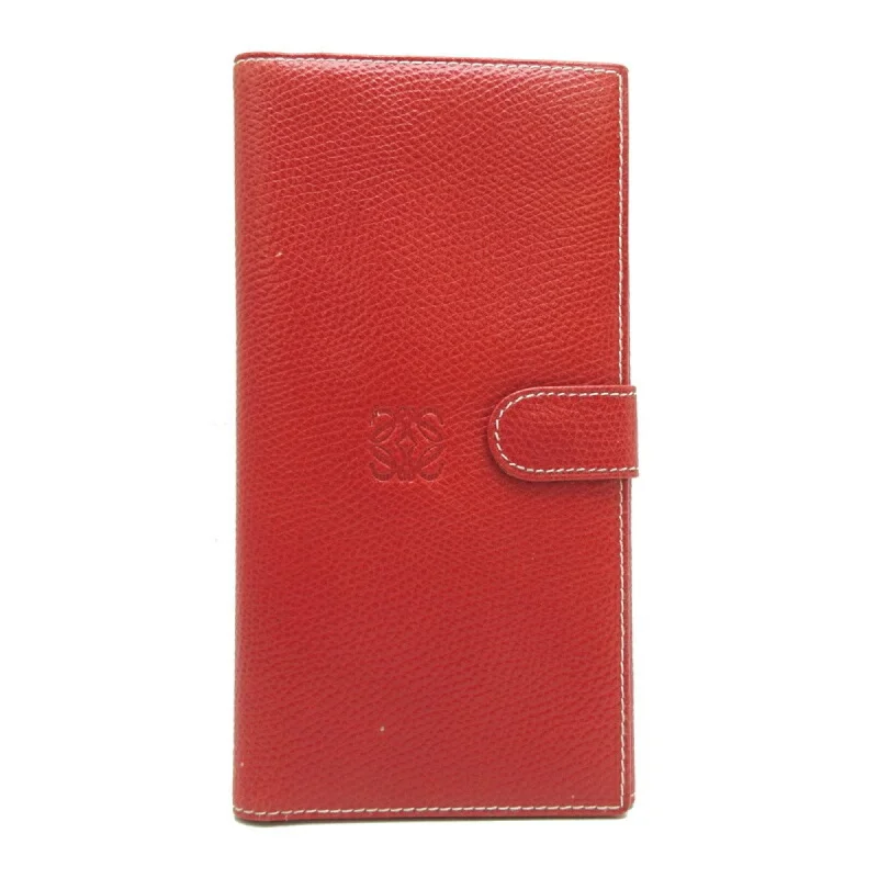 Loewe W Wallet Women's Long Leather Red