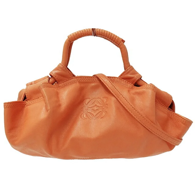 LOEWE Women's Nappa Aire Bag, Handbag, Shoulder 2way, Leather, Orange, Compact