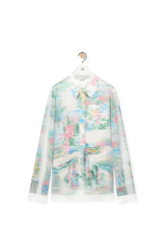 LOEWE Women's White Shirt for FW23 with Viscose and Silk Material