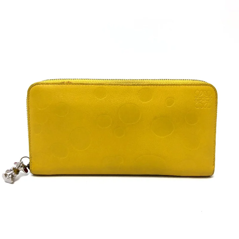 Loewe Zip Around Long Wallet yellow SilverHardware